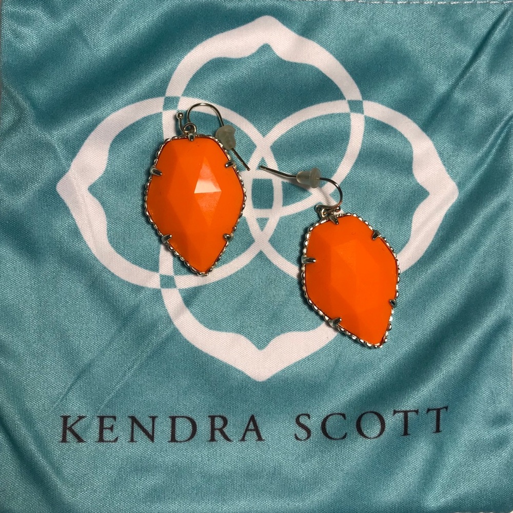 Orange Color Bar Earring